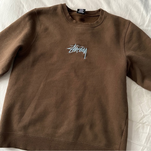 brown stussy sweater - Picture 3 of 3